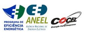 logotipos cocel, aneel e PEE projeto de efoconência energética