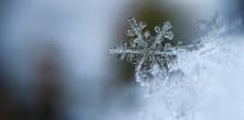 imagem ilustrativa de um cristal de gelo representando o início do inverno