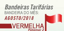 bandeira tarifária vermelha para o mês de agosto